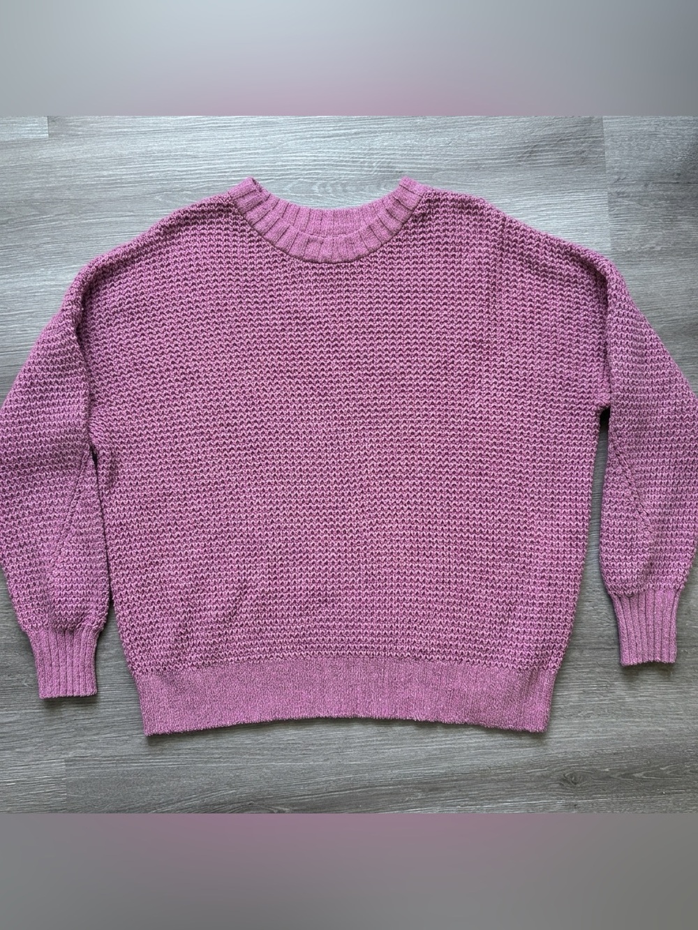 American Eagle Sweater Women’s Size S Chunky Knit Oversized Pullover Mauve Pink